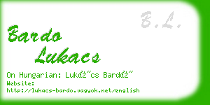 bardo lukacs business card